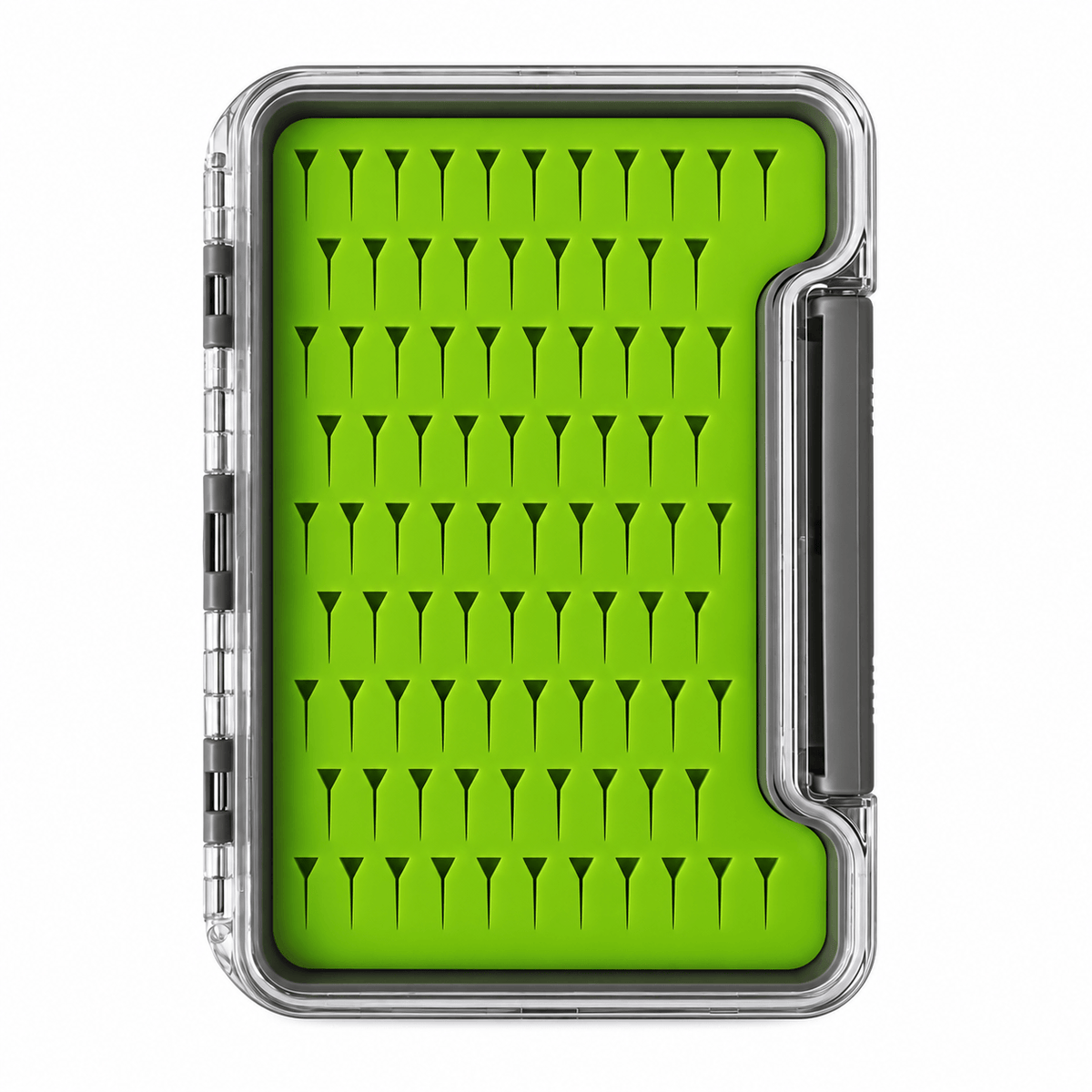 Raprance 2pack Waterproof Fly Box, Slim Silicone Storage Case Clear Lid