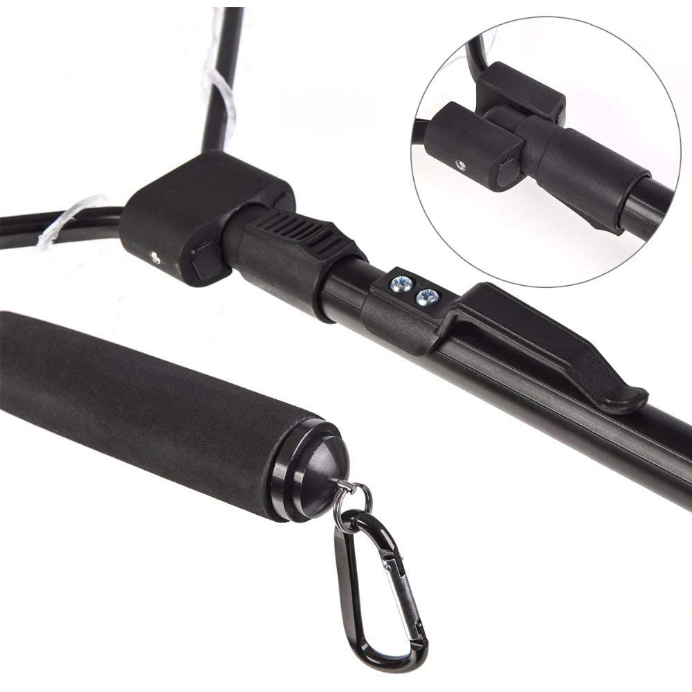 aluminum fly fishing net Raprance Aluminum Alloy Pole Fold Rubber Fishing Net For Fly Fishing N