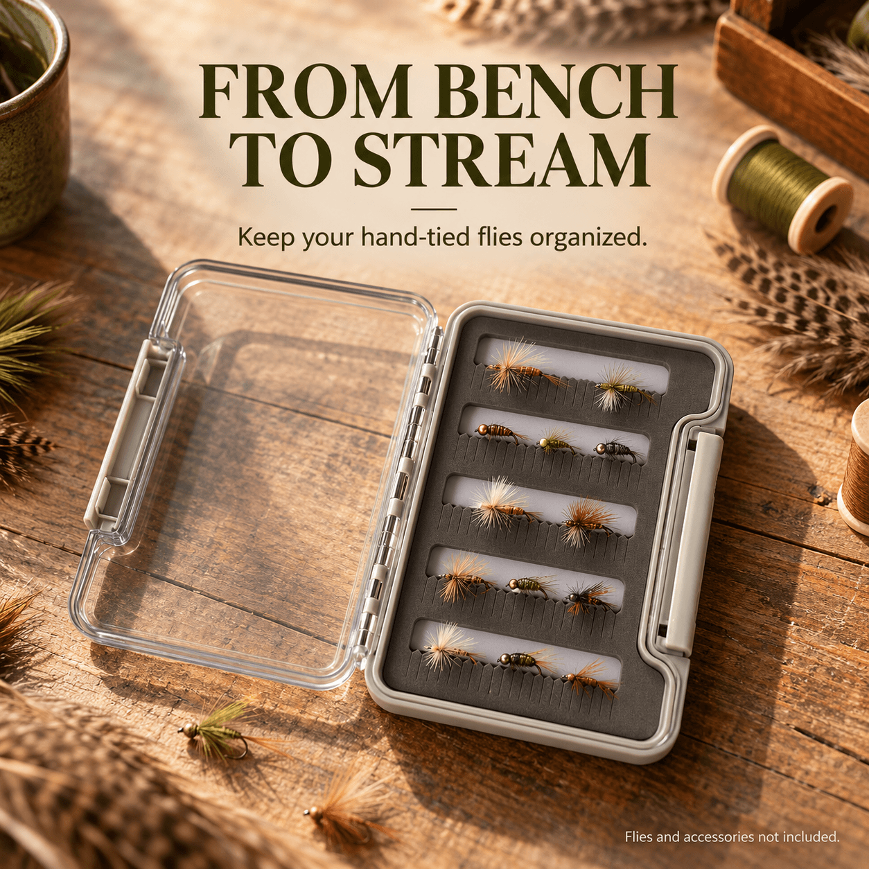 Raprance 2pack Premium Slim Clear Fly Box