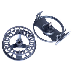 Raprance Fly Fishing Reel - CNC Aluminum Alloy, Ultra-Light, Instant Spool Change Side Button, for Freshwater/Saltwater (Matte Gunmetal Gray)