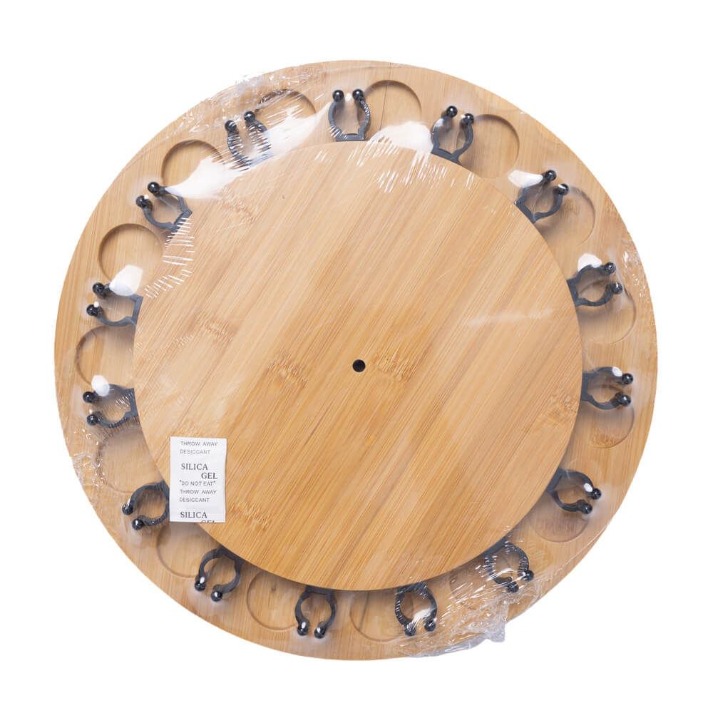Raprance Round 15 Fishing Rod Storage Rack - Features Traditional Handcrafted Bamboo Post - No Tool Assembly, Bamboo