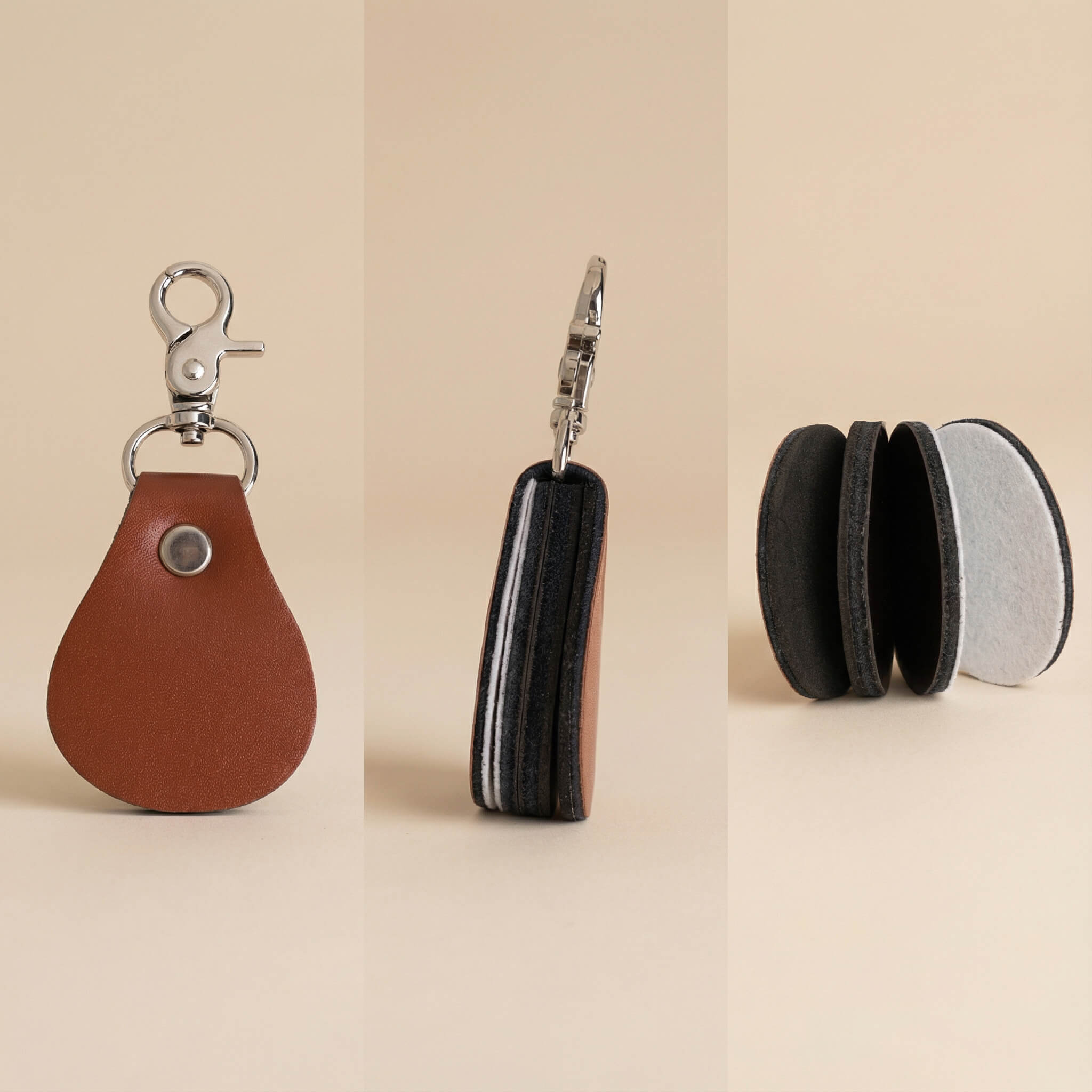 Raprance Fly Fishing Line Straightener and Cleaner, 2-in-1 Leader Tool with Brown Leather Case, Metal Clip Attachment