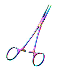 Raprance Hemostat Forceps Curved Straight, Piercing Pliers,Colorful | Stainless Steel Set For Fishing , Piercing , Nurses, Includes Straight And Curved Pliers, Gauze And Suture Removal Scissors