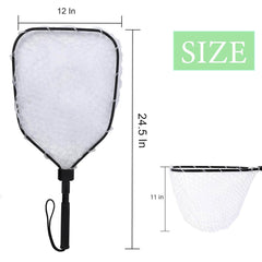 Raprance Foldable Rubber Fishing Landing Net