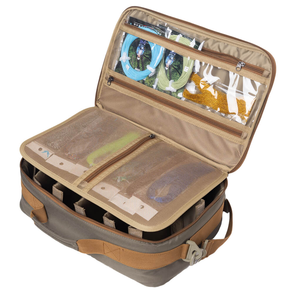 Ussuris Fishing Reel case, Adjustable Leaf Tackle Storage Excellent for All Type Fishing Reels, Blue