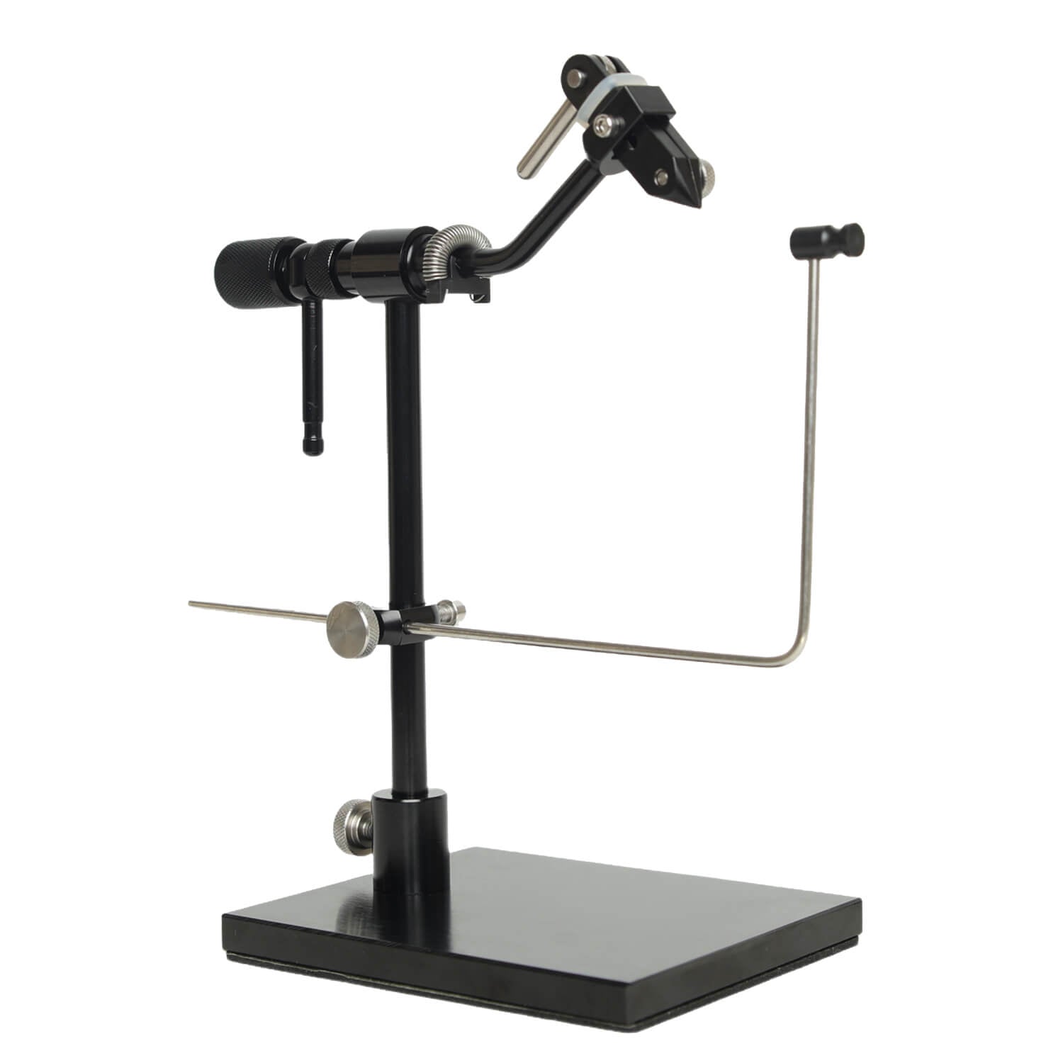 Raprance Rotary Fly Tying Vise with Steel Screws and Portable Travel Case - Well Made and Easy to Use Fly Tying Vise - A Rotary Fly Tying Tool with Pedestal Base, Steel Screw and a Case for Travelers