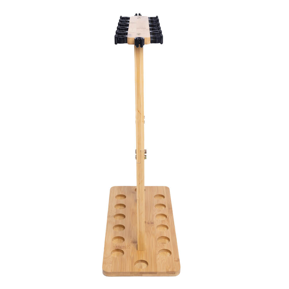 Raprance Fishing Rod Storage Racks, 100% Bamboo Floor Stand Fishing Pole Holders for Garage of 14 Rods or Combos