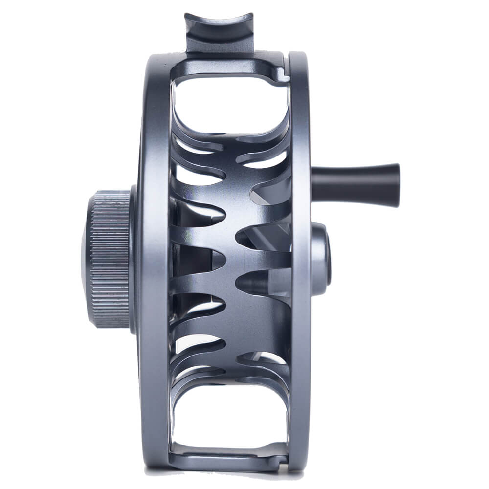Raprance Fly Fishing Reel - CNC Aluminum Alloy, Ultra-Light, Instant Spool Change Side Button, for Freshwater/Saltwater (Matte Gunmetal Gray)