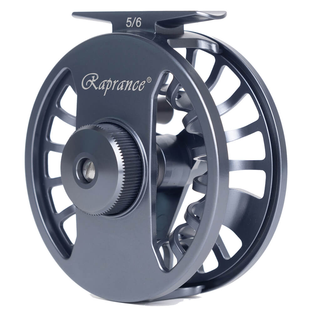 Raprance Fly Fishing Reel - CNC Aluminum Alloy, Ultra-Light, Instant Spool Change Side Button, for Freshwater/Saltwater (Matte Gunmetal Gray)