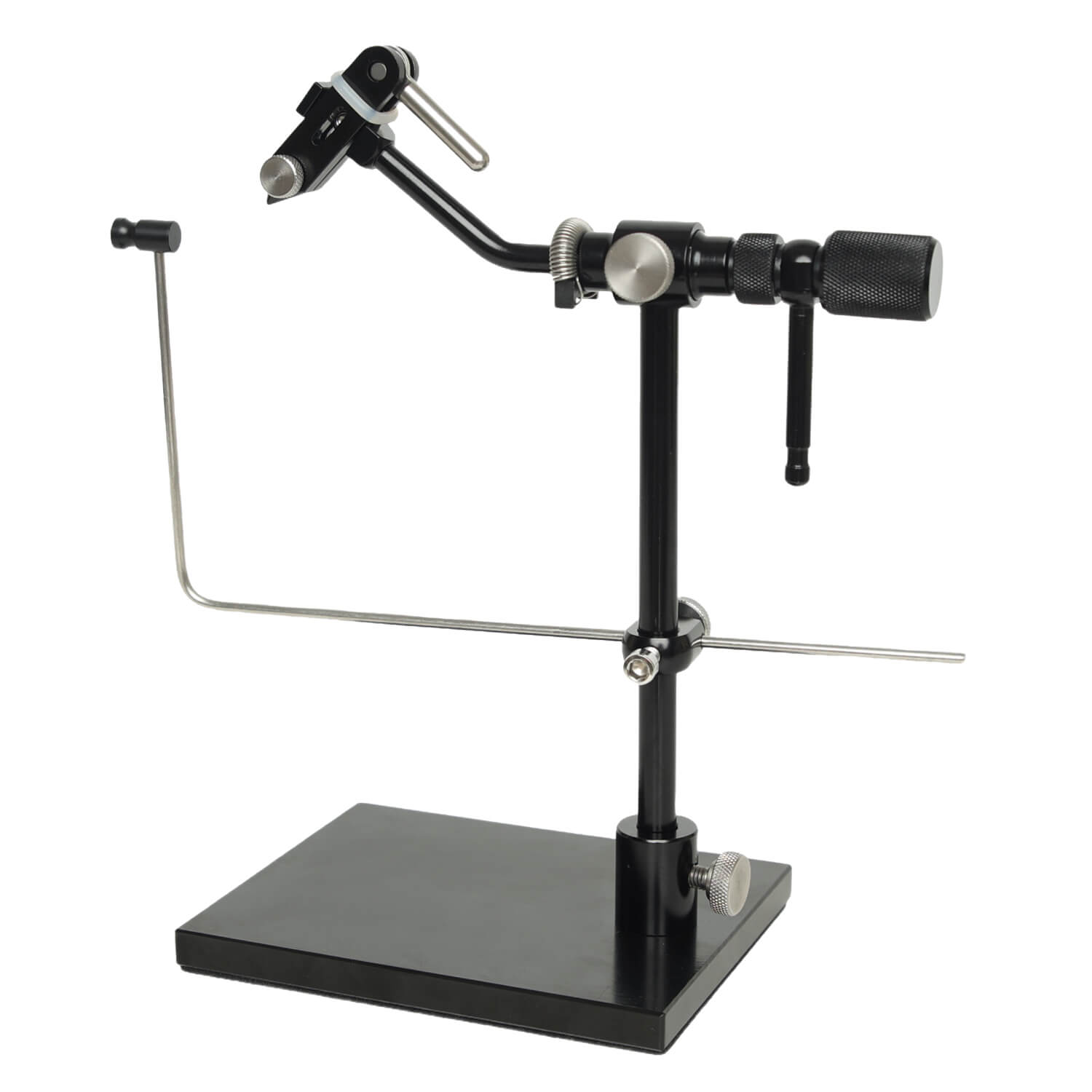 Raprance Rotary Fly Tying Vise with Steel Screws and Portable Travel Case - Well Made and Easy to Use Fly Tying Vise - A Rotary Fly Tying Tool with Pedestal Base, Steel Screw and a Case for Travelers