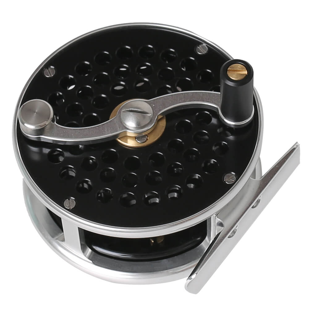 classic fly reels Kylebooker Fr03 Classic Fly Reel For #3 to #9 Line Weight, Size: 3/4, Black