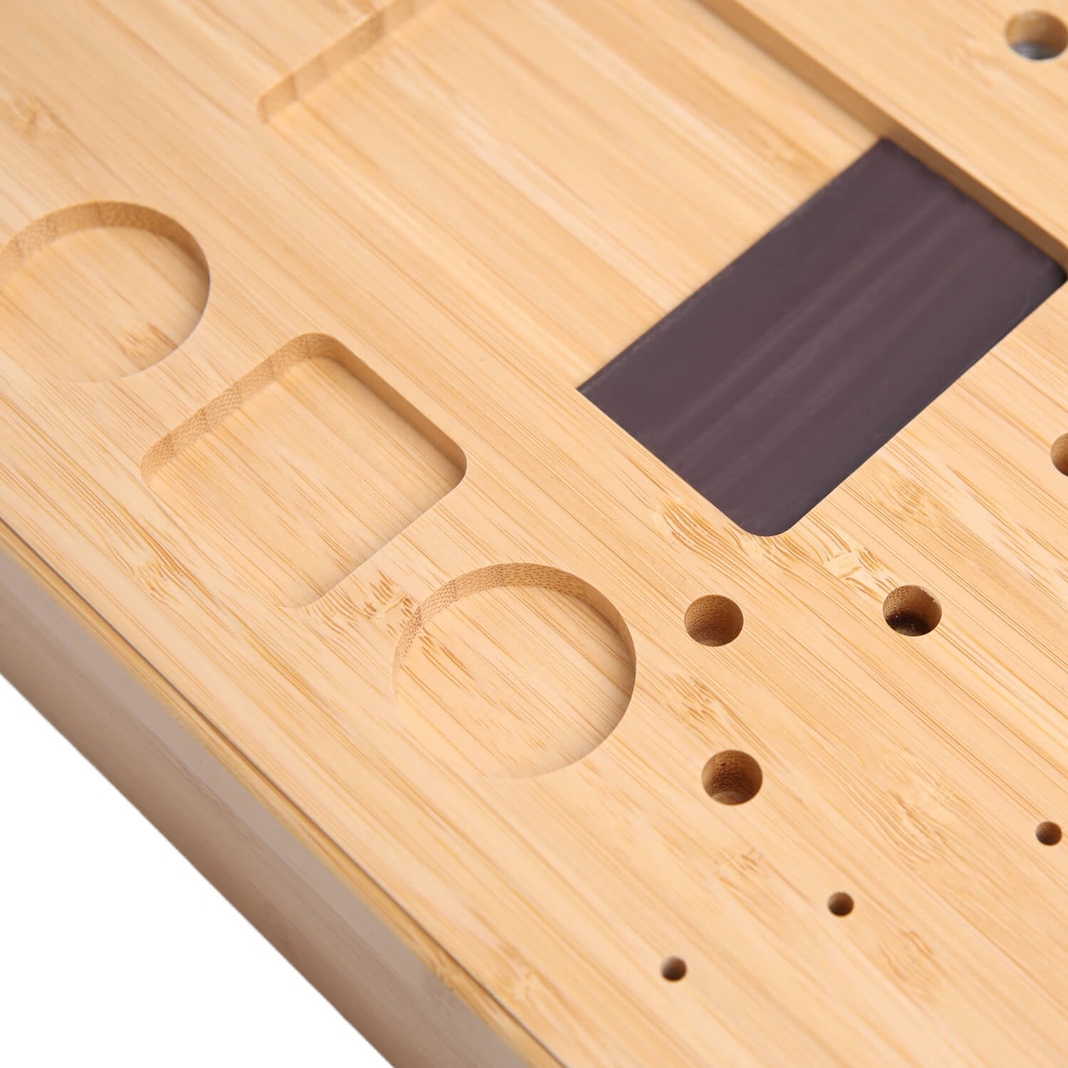 Raprance Bamboo Fly Tying Station , Fly Fishing Tool Organizer Caddy, Materials Tray Holder for Tying Flies