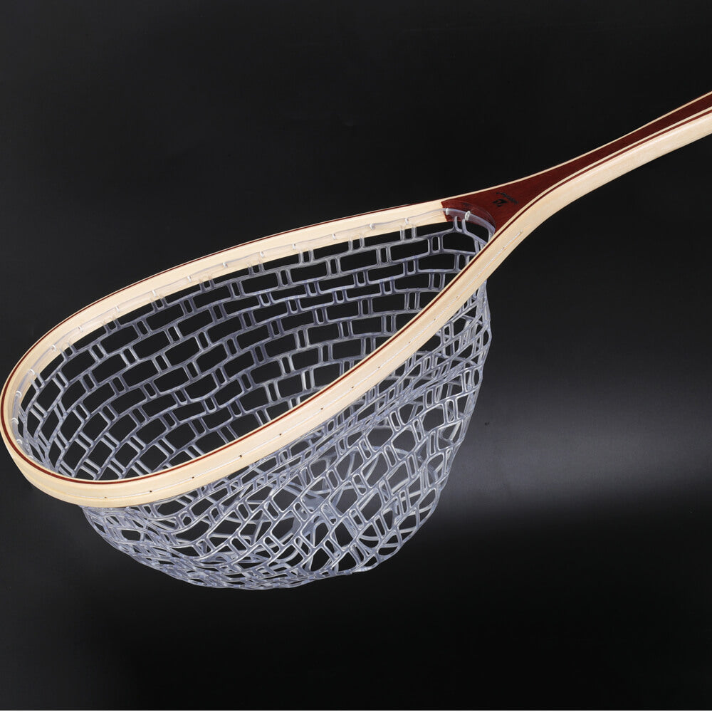bass fishing landing net Raprance Fly Fishing Landing Net Wooden Frame Soft Rubber Mesh Trout B