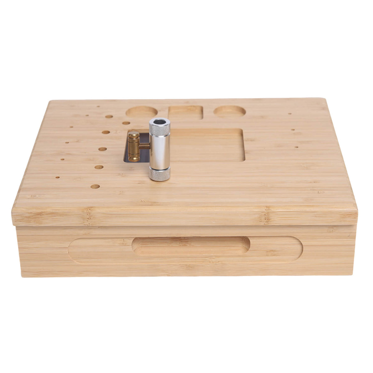 Raprance Bamboo Fly Tying Station , Fly Fishing Tool Organizer Caddy, Materials Tray Holder for Tying Flies